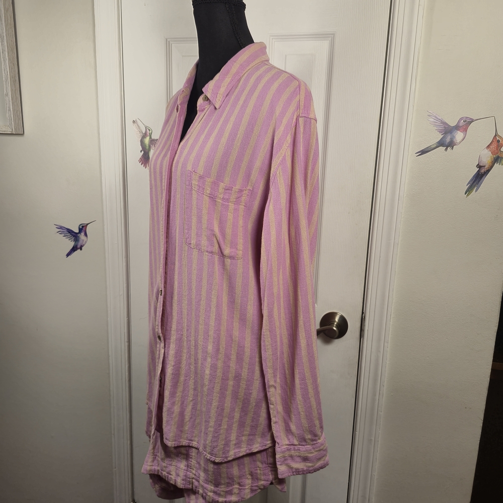 Universal Thread Pastel Striped Button Down Shirt - image 4